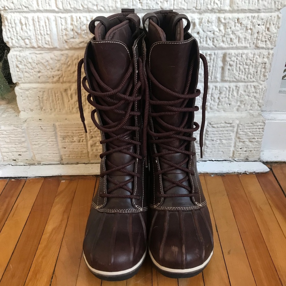 LL Bean Brown Snow Boots Like-new